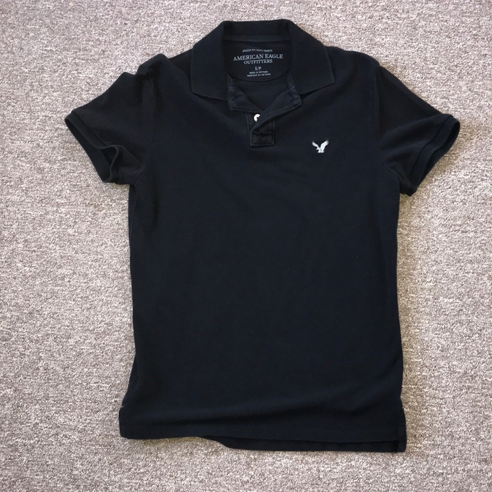 Black American Eagle Polo
